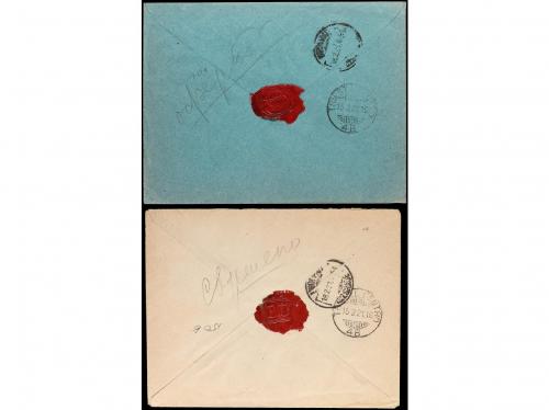 ✉ ESPAÑA. 1921. Dos cartas certificadas dirigidas a BELGRADO