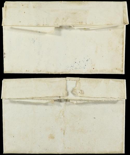 ✉ ESPAÑA: PREFILATELIA. 1842-46. Dos cartas con marcas SANG.