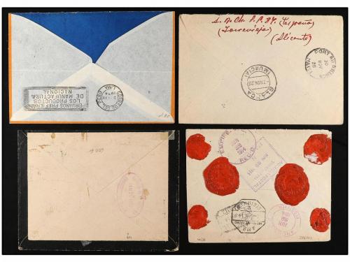 ✉ ESPAÑA. 1902-34. CONJUNTO de cuatro cartas circuladas a Pe