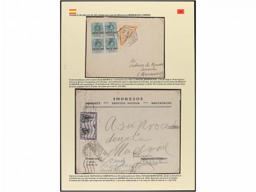 ✉ ESPAÑA. 1913-28. CONJUNTO de seis cartas circuladas al MAR