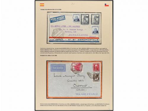 ✉ ESPAÑA. 1915-37. CONJUNTO de siete cartas o tarjetas circu