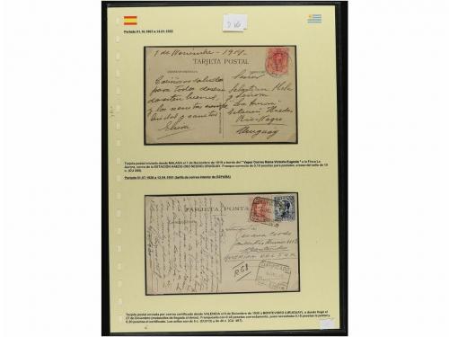 ✉ ESPAÑA. 1905-30. Conjunto de 10 cartas dirigidas a Argelia