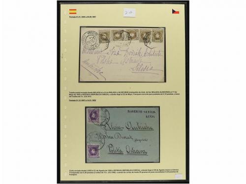 ✉ ESPAÑA. 1905-30. Conjunto de 10 cartas dirigidas a Argelia