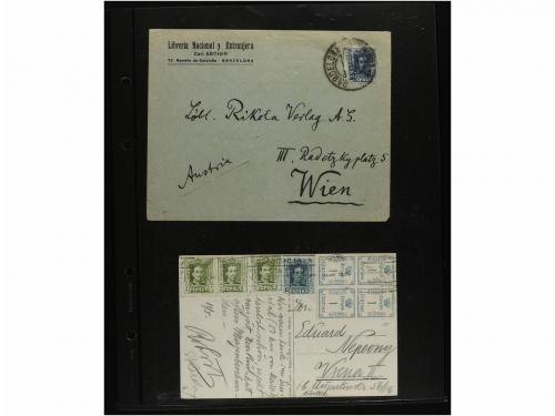 ✉ ESPAÑA. 1905-30. Conjunto de 18 cartas dirigidas a Holanda