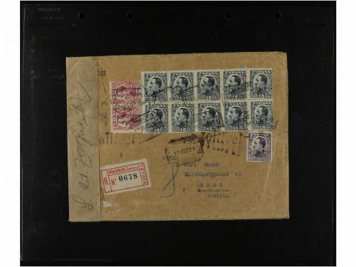 ✉ ESPAÑA. 1931-37. Conjunto de 4 cartas certificadas de gran