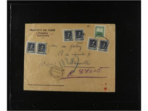 ✉ ESPAÑA. 1931-37. Conjunto de 4 cartas certificadas de gran
