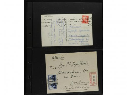 ✉ ESPAÑA. 1930-36. Conjunto de 15 cartas dirigidas a Alemani