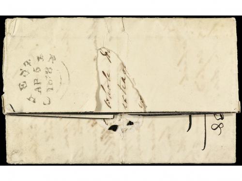 ✉ GIBRALTAR. 1838 (5 abril). CHESTER (U.K) a HMS "TALAVERA" 