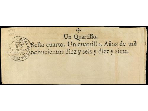 DOMINICANA. Conjunto de 4 cabeceras con PAPEL SELLADO. 1761,