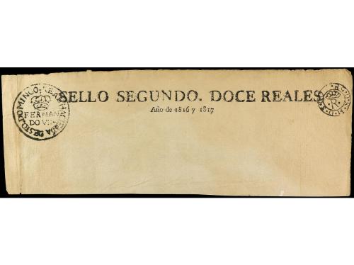 DOMINICANA. Conjunto de 4 cabeceras con PAPEL SELLADO. 1761,