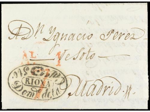 ✉ ESPAÑA: PREFILATELIA. 1836 (28 marzo). SANTO DOMINGO DE LA