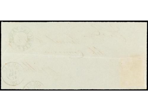✉ ESPAÑA. Ed. 52. 1861. PLENCIA. Frontal a BILBAO. 4 c. nara