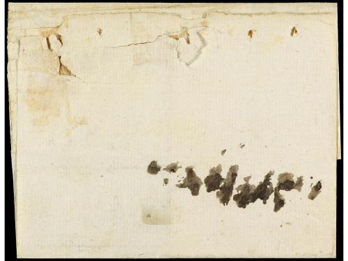 ✉ ESPAÑA: PREFILATELIA. (1810 ca.). OLIVA. Envuelta sin fech