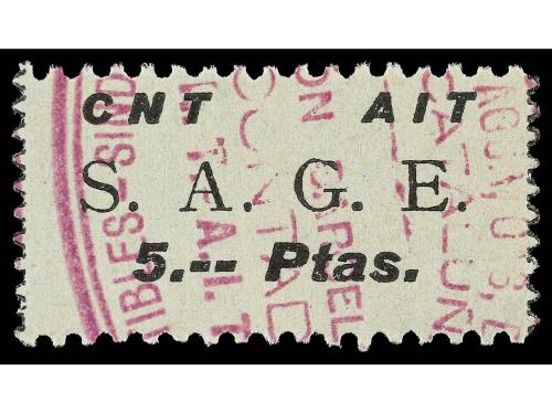 ESPAÑA GUERRA CIVIL. CNT/AIT. SAGE. 5 pts. RARO. G.G. ° 1922