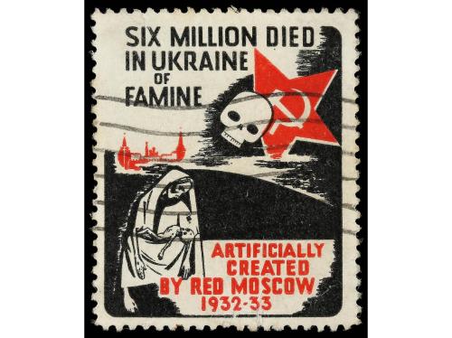 UCRANIA. 1932-33. HOLODOMOR. Viñeta en recuerdo de la hambru