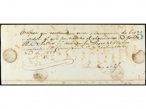 ✉ CUBA. 1853. PINAR DEL RÍO. Envuelta a HABANA. Fechador PIN