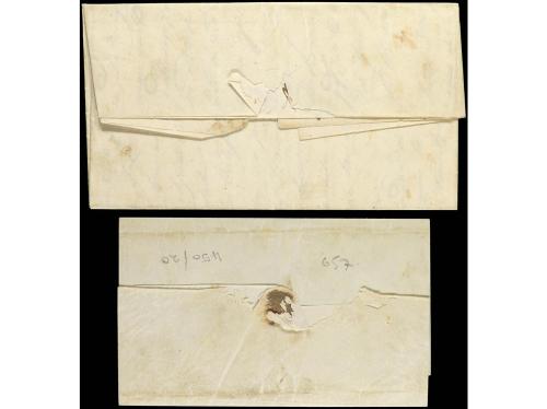✉ SALVADOR. 1849. DOS cartas, una con texto, con marcas de S