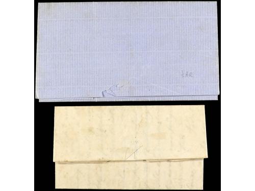 ✉ SALVADOR. 1853-60. DOS cartas completas con texto con marc