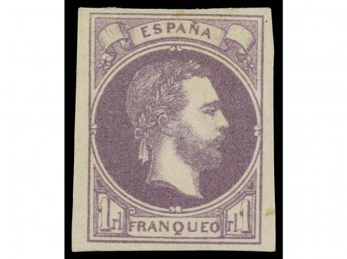 * ESPAÑA. Ed. 158. 1 real violeta. MUY BONITO EJEMPLAR. Cert