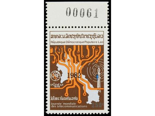 ** LAOS. Mi. 599/617. 1982. DIECINUEVE valores. Serie comple