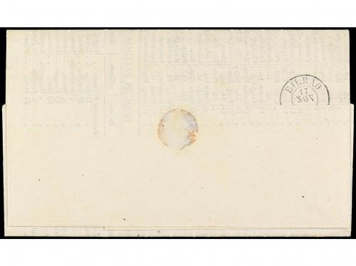 ✉ FILIPINAS. Ed. 7 (2). 1859. MANILA a BILBAO. Impreso "Prec