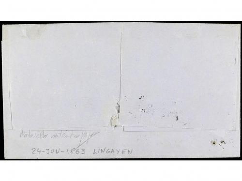✉ FILIPINAS. Ed. 11. 1863. LINGAYEN (Luzón) a MANILA. 5 cuar