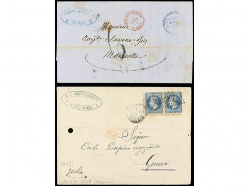 ✉ LOTES y COLECCIONES. 1840-1860. CORREO MARÍTIMO. Conjunto 