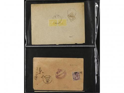 ✉ IRAN. 1900-1930. CONJUNTO de 13 cartas y tarjetas. Diverso
