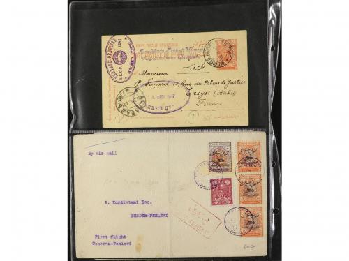 ✉ IRAN. 1900-1930. CONJUNTO de 13 cartas y tarjetas. Diverso