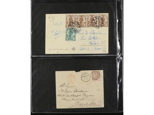 ✉ MALTA. 1880-1930. CONJUNTO de 27 cartas y tarjetas. Divers