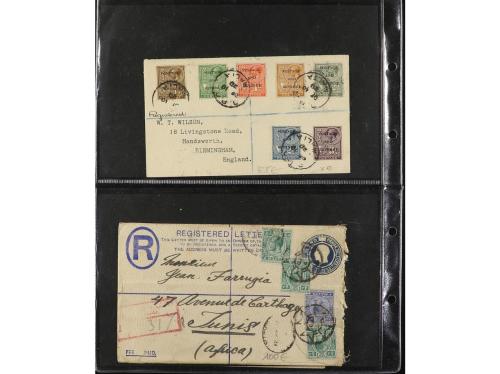 ✉ MALTA. 1880-1930. CONJUNTO de 27 cartas y tarjetas. Divers