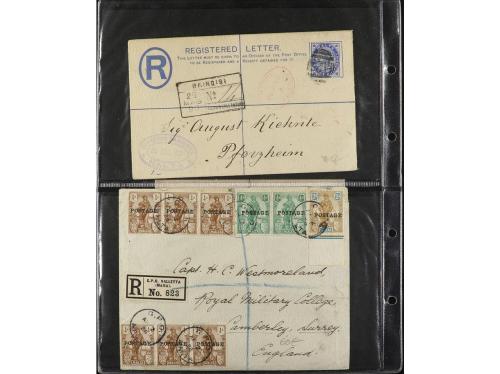 ✉ MALTA. 1880-1930. CONJUNTO de 27 cartas y tarjetas. Divers