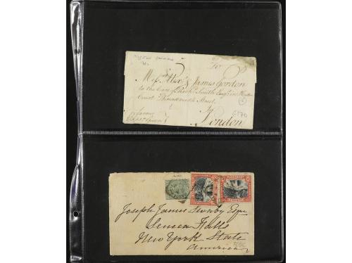 ✉ COLONIAS INGLESAS. 1843-1930. CARIBE. CONJUNTO de 23 carta