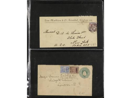 ✉ COLONIAS INGLESAS. 1843-1930. CARIBE. CONJUNTO de 23 carta