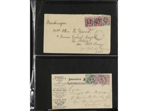 ✉ COLONIAS INGLESAS. 1843-1930. CARIBE. CONJUNTO de 23 carta