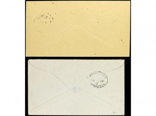 ✉ SAMOA. 1916-19. Dos cartas. 