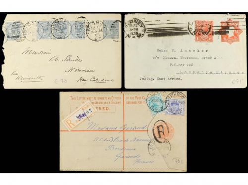 ✉ AUSTRALIA. 1883-1925. Conjunto de 6 cartas y tarjetas con 