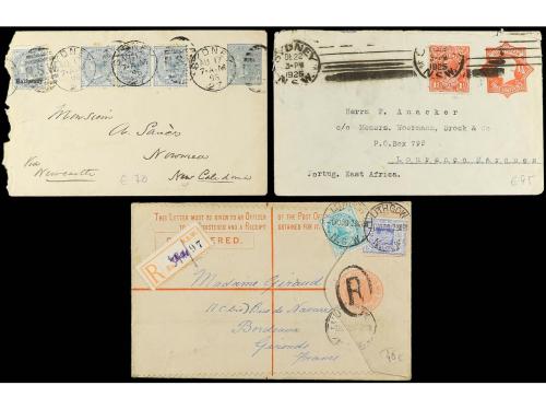 ✉ AUSTRALIA. 1883-1925. Conjunto de 6 cartas y tarjetas con 