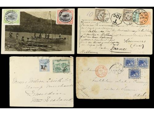 ✉ COLONIAS INGLESAS. 1886-30. OCEANIA. Conjunto de 8 cartas 