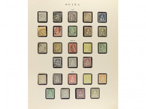 LOTES y COLECCIONES. SUIZA. Colección en álbum de 1854 a 197