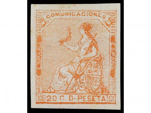 */(*) ESPAÑA. 1871-2. ENSAYOS de plancha o de color. 20 cts.
