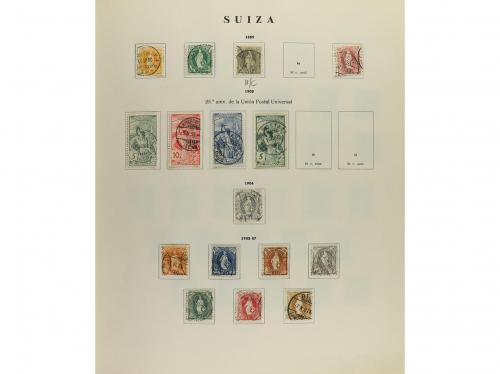 LOTES y COLECCIONES. SUIZA. Colección en 2 álbumes de 1862 a