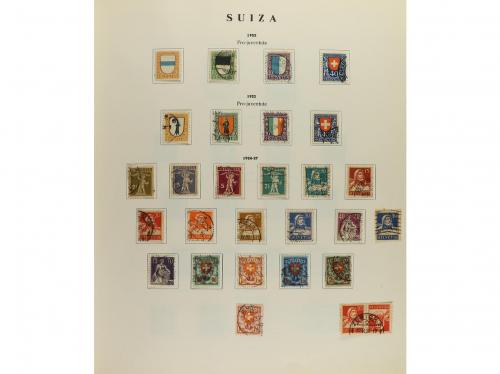 LOTES y COLECCIONES. SUIZA. Colección en 2 álbumes de 1862 a