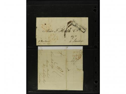 ✉ MAURICIO. 1822-1850. Lot of 12 covers to GREAT BRITAIN. D