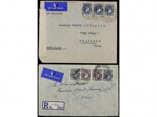 ✉ NIGERIA. 1897-1940. Lot of 10 covers with diverse frankin