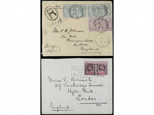 ✉ SANTA LUCIA. 1905-32. Lot of 5 covers, two of them with P