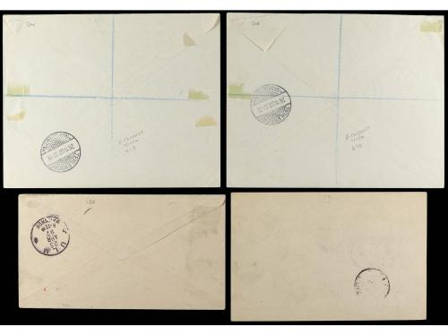 ✉ SEYCHELLES. 1897-1902. 4 covers with diverse frankings. 
