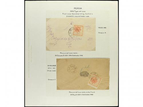 ✉ IRAN. 1902. PROVISIONAL ISSUE. 36 covers. 