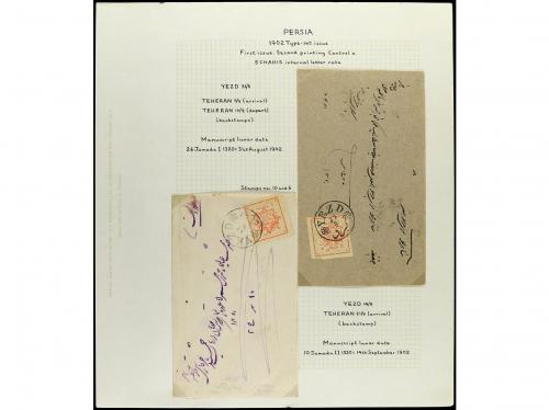 ✉ IRAN. 1902. PROVISIONAL ISSUE. 36 covers. 