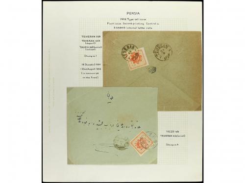 ✉ IRAN. 1902. PROVISIONAL ISSUE. 36 covers. 